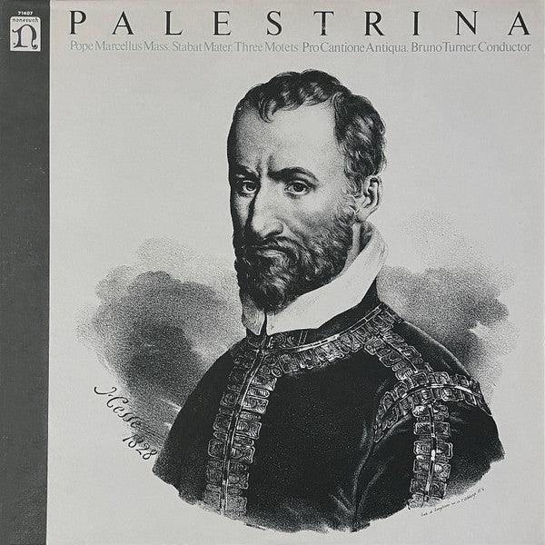 Giovanni Pierluigi da Palestrina, Pro Cantione Antiqua, Bruno Turner : Pope Marcellus Mass, Stabat Mater, Three Motets (LP)
