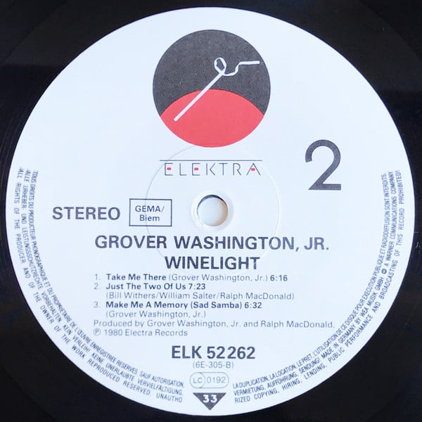 Grover Washington, Jr. : Winelight (LP, Album, RE)