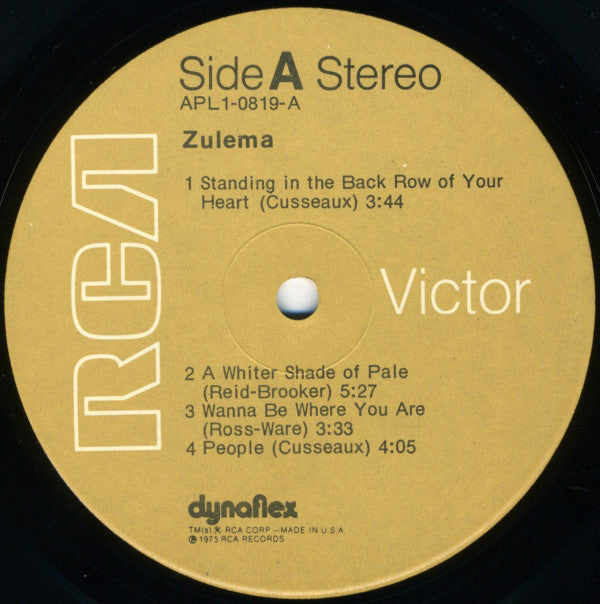 Zulema : Zulema (LP, Album, Ind)