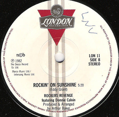 Rockers Revenge Featuring Donnie Calvin : Walking On Sunshine (7", Single)