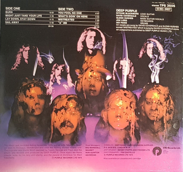 Deep Purple : Burn (LP, Album)