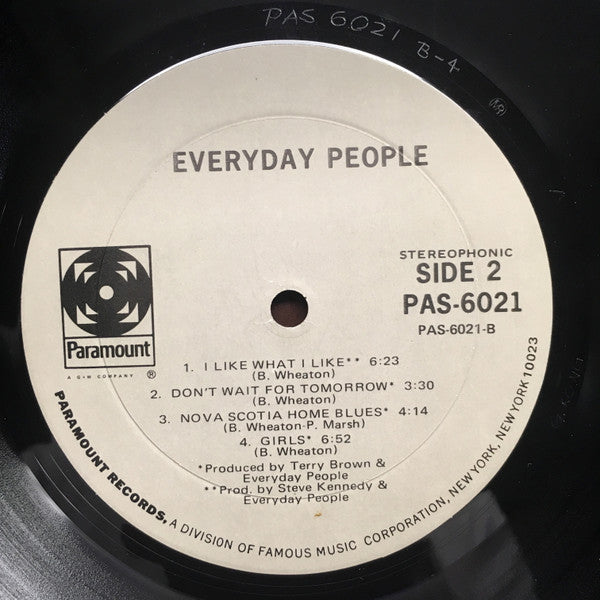 Everyday People (4) : Everyday People (LP, Album, Mon)