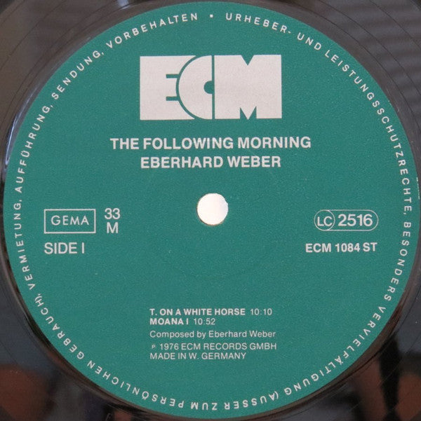 Eberhard Weber : The Following Morning (LP, Album)