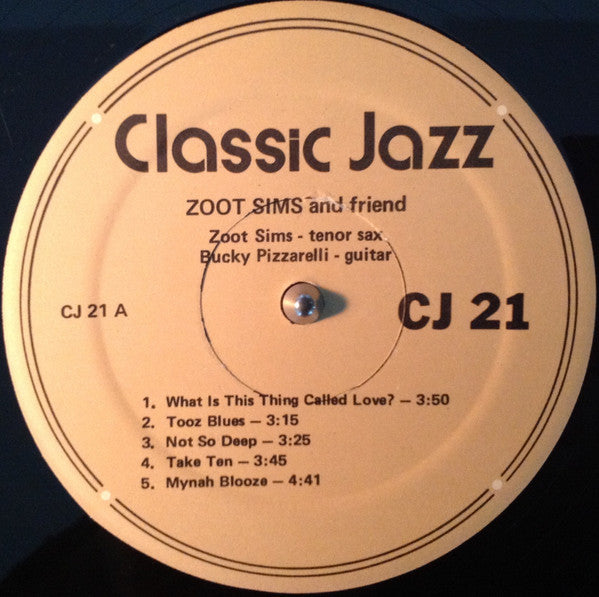 Zoot Sims, Bucky Pizzarelli : Zoot Sims And Friend... (LP)