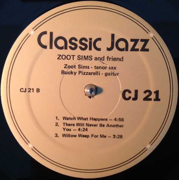 Zoot Sims, Bucky Pizzarelli : Zoot Sims And Friend... (LP)