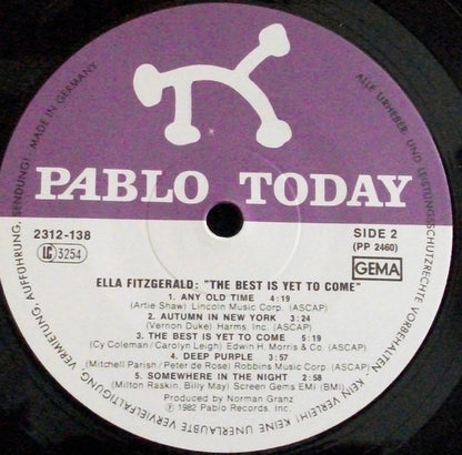Ella Fitzgerald : The Best Is Yet To Come (LP, Album)