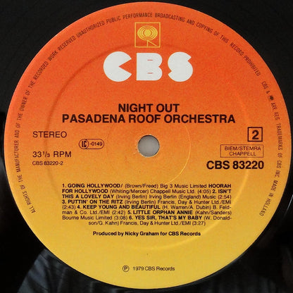 The Pasadena Roof Orchestra : Night Out (LP, Album)