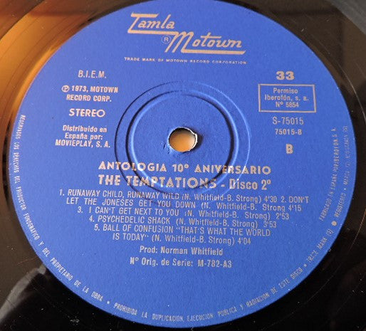 The Temptations : Anthology (3xLP, Comp)