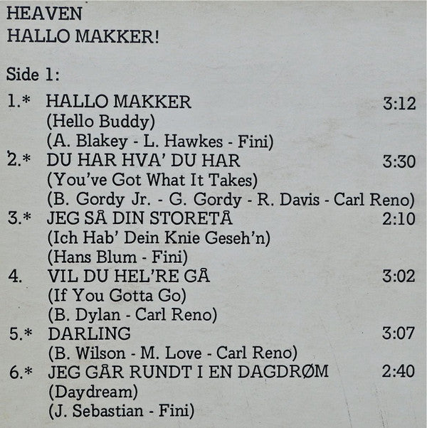 Heaven (33) : Hallo Makker! (LP, Album)