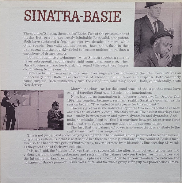 Frank Sinatra, Count Basie : Sinatra - Basie: An Historic Musical First (LP, Promo)