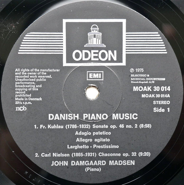 John Damgaard : Danish Piano Music (LP)