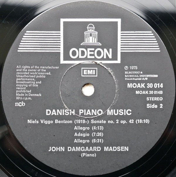 John Damgaard : Danish Piano Music (LP)