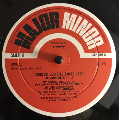 Gordon Beck + Two : Dr Dolittle Loves Jazz (LP, Album)