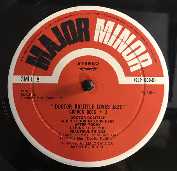 Gordon Beck + Two : Dr Dolittle Loves Jazz (LP, Album)