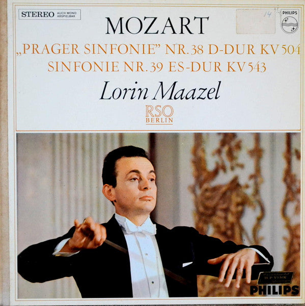 Wolfgang Amadeus Mozart, Lorin Maazel, Radio-Symphonie-Orchester Berlin : "Prager" Symphonie Nr 38 D-Dur KV 504 / Symphonie Nr 39 Es-Dur KV 543 (LP, Gat)