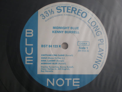 Kenny Burrell : Midnight Blue (LP, Album, RE)