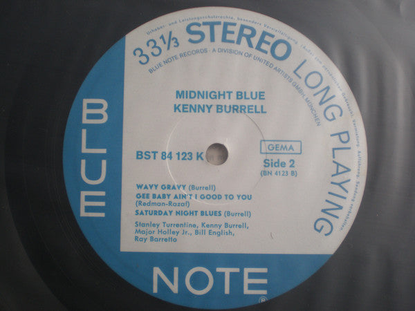 Kenny Burrell : Midnight Blue (LP, Album, RE)