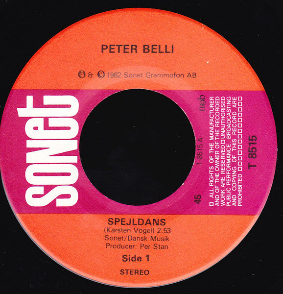 Peter Belli : Spejldans (7")