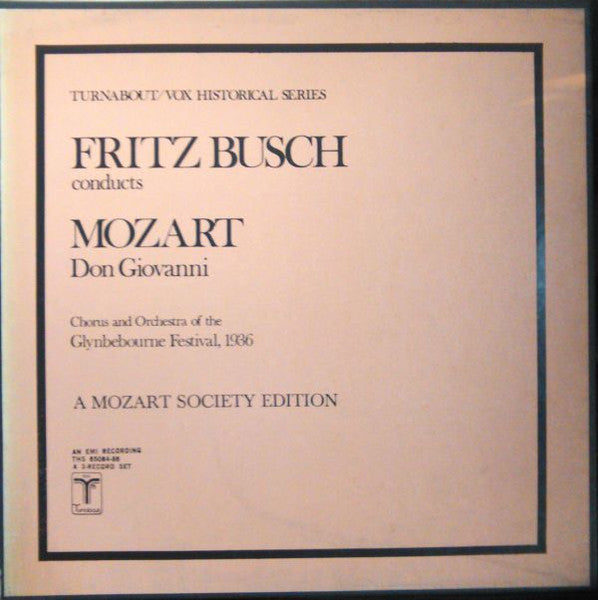 Fritz Busch, Wolfgang Amadeus Mozart : Don Giovanni (3xLP, Album + Box)