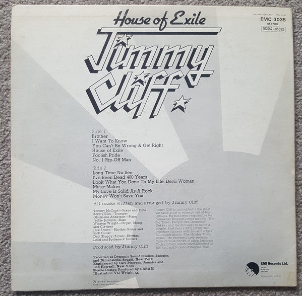 Jimmy Cliff : House Of Exile (LP, Album)