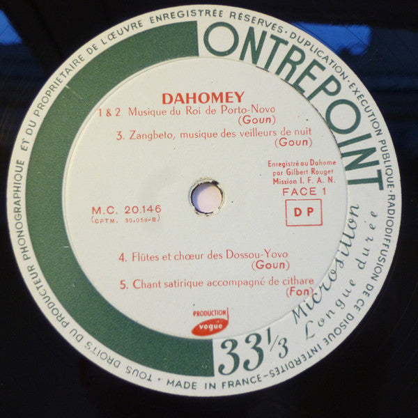 Various / Gilbert Rouget : Dahomey - Musique Du Roi / Guinée - Musique Malinke (LP, Album)