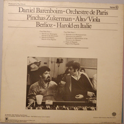 Hector Berlioz - Daniel Barenboim - Orchestre De Paris - Pinchas Zukerman : Harold En Italie (LP)