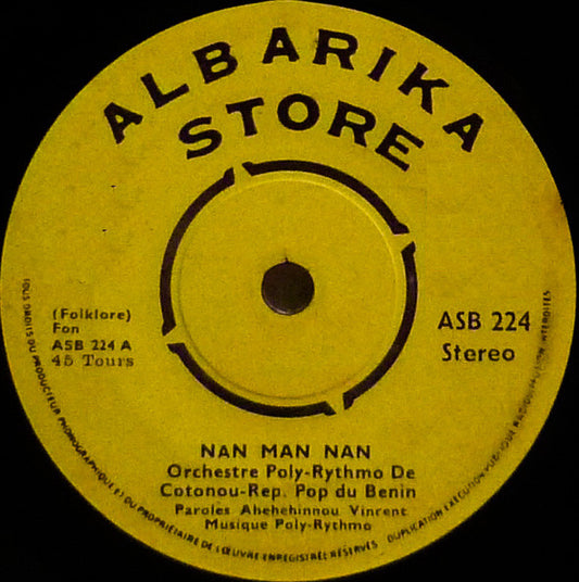 T.P. Orchestre Poly-Rythmo : Nan Man Nan / Cherie Oyo (7")