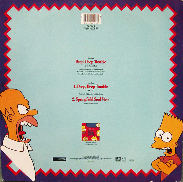 The Simpsons Featuring Bart Simpson (2) & Homer Simpson : Deep, Deep Trouble (12")