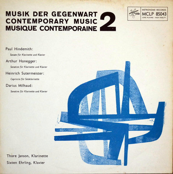 Thore Janson, Sixten Ehrling : Musik Der Gegenwart 2 / Contemporary Music 2 (LP, Mono)