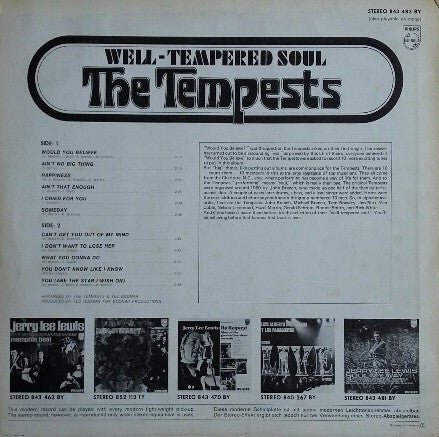 The Tempests (3) : Well-Tempered Soul (LP, Album)