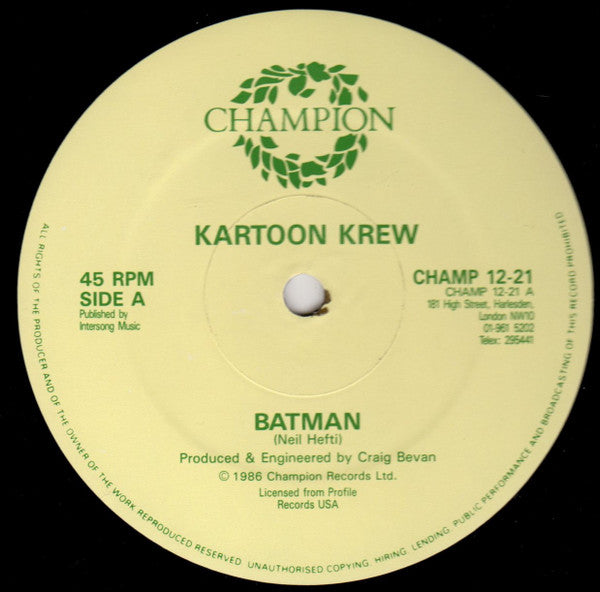 The Kartoon Krew : Batman (12")