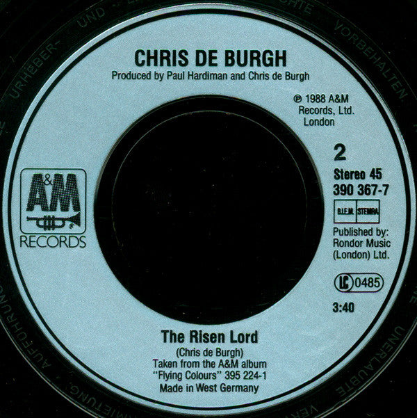 Chris de Burgh : Missing You (7", Single)