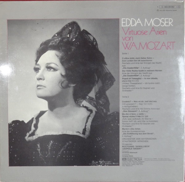 Edda Moser, Bayerisches Staatsorchester, Wolfgang Sawallisch, Leopold Hager, Wolfgang Amadeus Mozart : Virtuose Arien Von W.A. Mozart (LP)