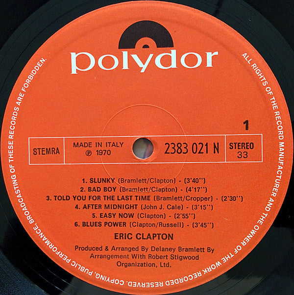 Eric Clapton : Eric Clapton (LP, Album)