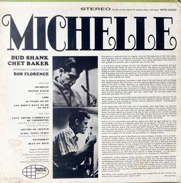 Bud Shank : Michelle (LP, Album, RE)