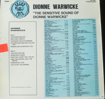 Dionne Warwick : The Sensitive Sound Of Dionne Warwick (LP, Album, RE)