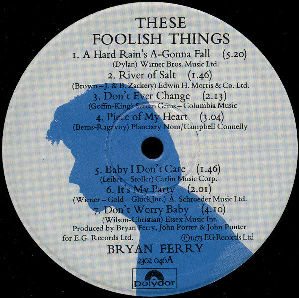 Bryan Ferry : These Foolish Things (LP, Album, RE)