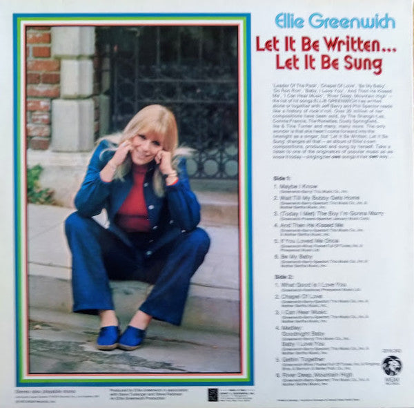 Ellie Greenwich : Let It Be Written... Let It Be Sung (LP, Album)