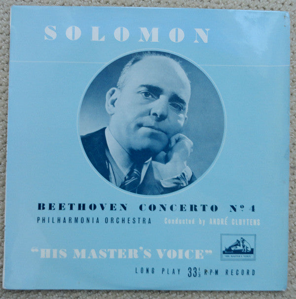 Ludwig van Beethoven - Solomon (6) - André Cluytens : Concerto No.4 In G Major, Op. 58 (10", Album, Mono)