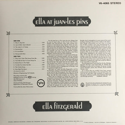 Ella Fitzgerald : Ella At Juan-Les Pins (LP, Album)