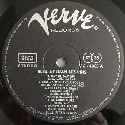 Ella Fitzgerald : Ella At Juan-Les Pins (LP, Album)