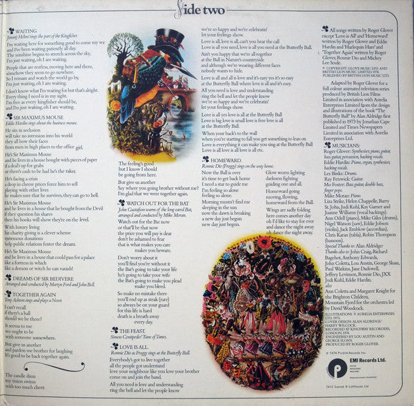 Roger Glover And Guests : The Butterfly Ball And The Grasshopper's Feast (LP, Album)