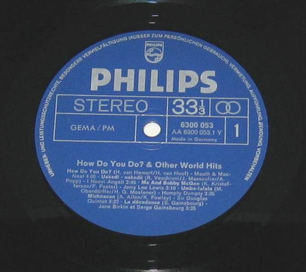 Various : How Do You Do & Other World Hits (LP, Album, Comp)