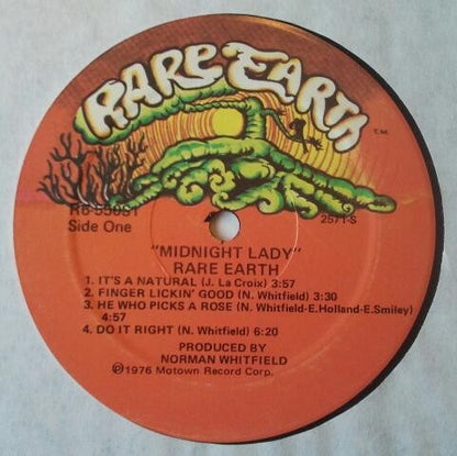 Rare Earth : Midnight Lady (LP, Album, Mon)