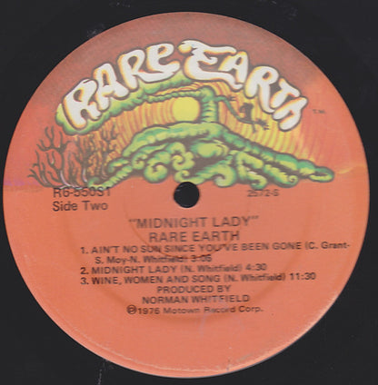 Rare Earth : Midnight Lady (LP, Album, Mon)