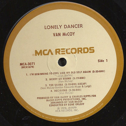 Van McCoy : Lonely Dancer (LP, Album)