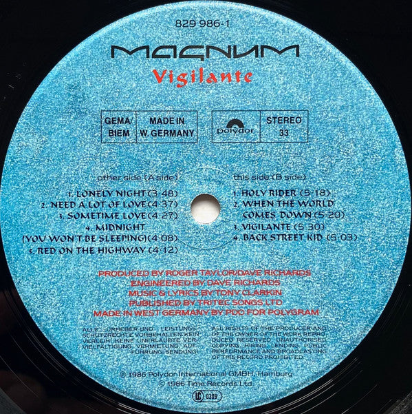 Magnum (3) : Vigilante (LP, Album)