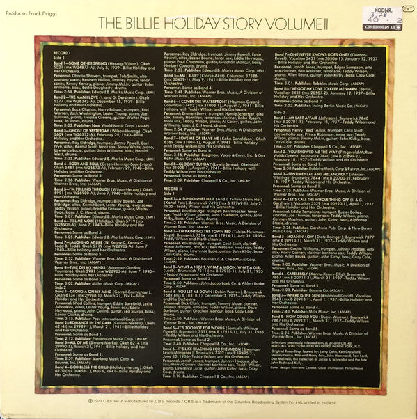 Billie Holiday : The Billie Holiday Story Volume II (2xLP, Comp, RE)