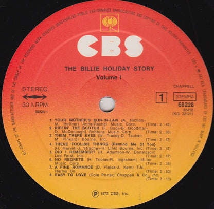 Billie Holiday : The Billie Holiday Story Volume I (2xLP, Comp, RE)