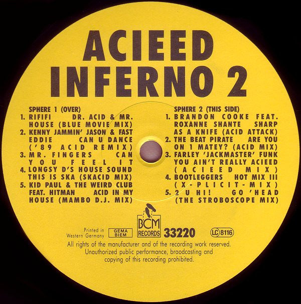 Various : Acieed Inferno Volume 2 (LP, Comp)